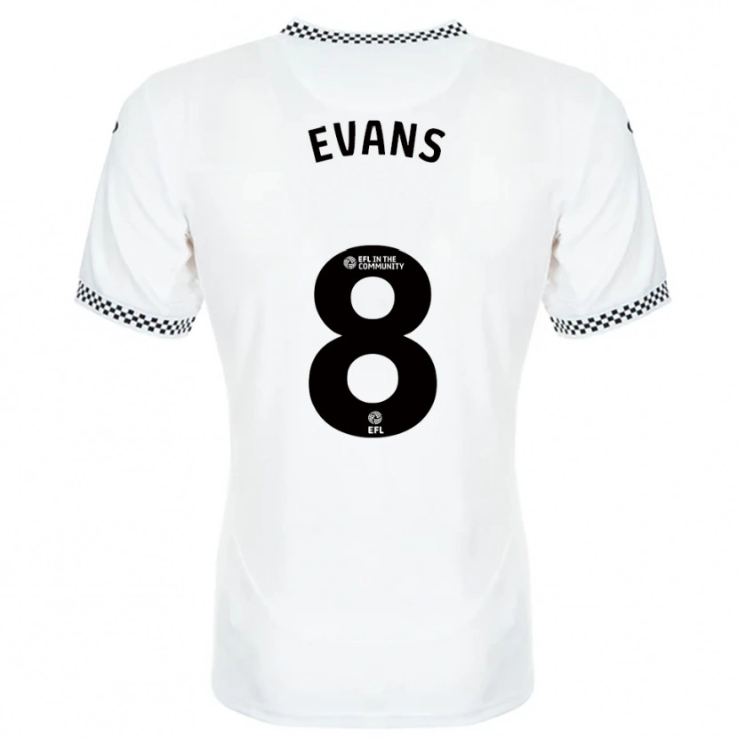 Danxen Heren Bobo Evans #8 Wit Oranje Thuisshirt Thuistenue 2025/26 T-Shirt