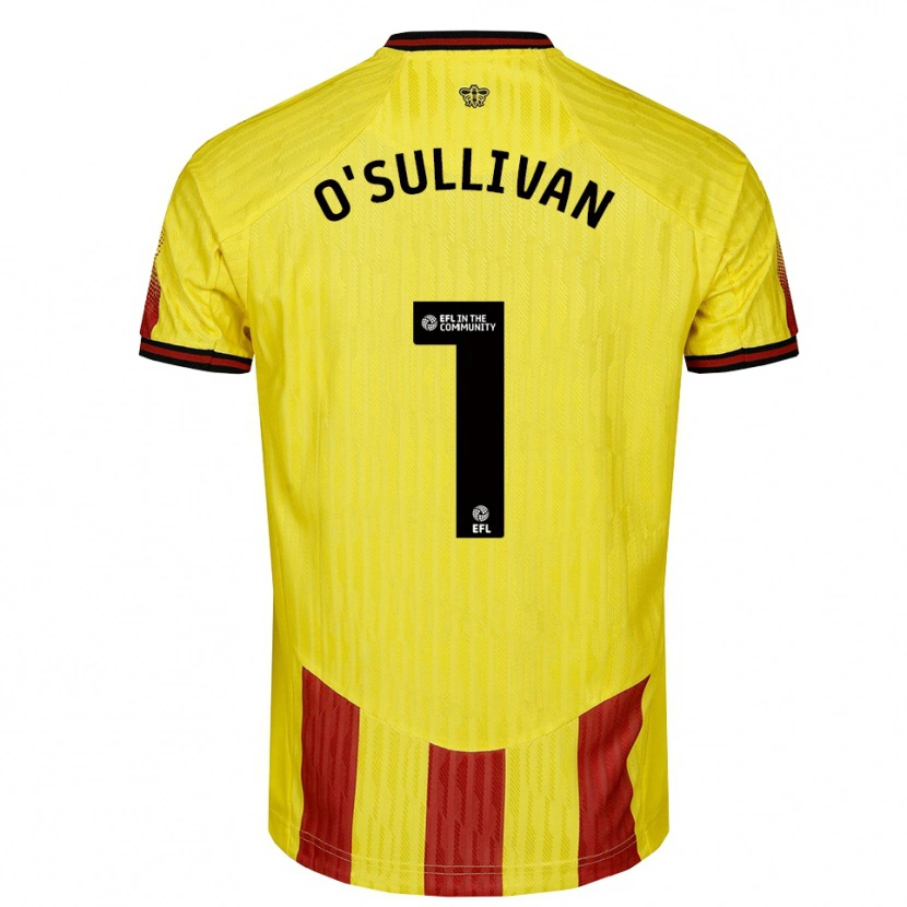 Danxen Heren Maria O'sullivan #1 Geel Rood Thuisshirt Thuistenue 2025/26 T-Shirt