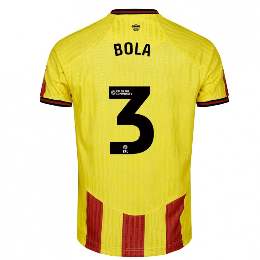 Danxen Heren Marc Bola #3 Geel Rood Thuisshirt Thuistenue 2025/26 T-Shirt