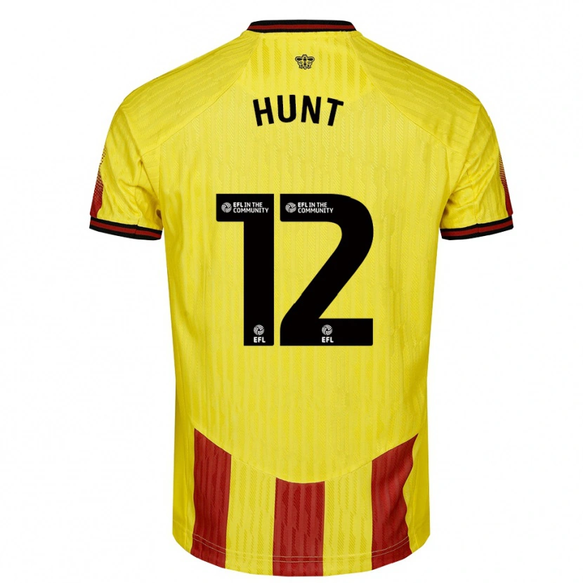 Danxen Heren Conrad Hunt #12 Geel Rood Thuisshirt Thuistenue 2025/26 T-Shirt