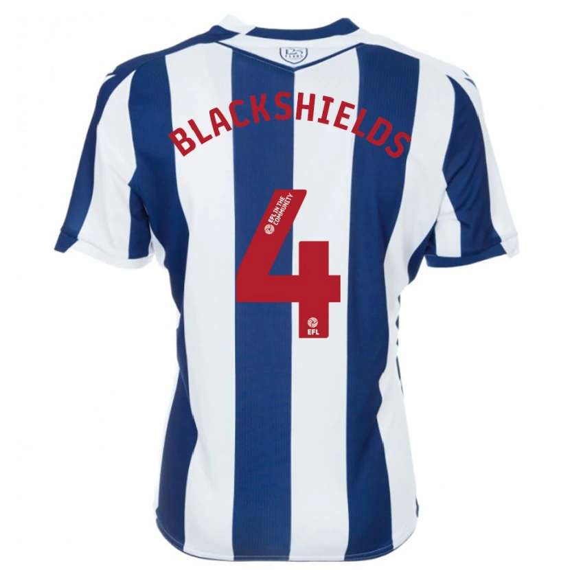 Danxen Heren Charlie Blackshields #4 Marine Wit Thuisshirt Thuistenue 2025/26 T-Shirt
