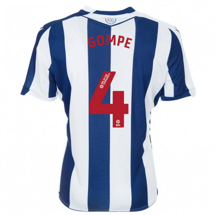 Danxen Heren Shane Gompe #4 Marine Wit Thuisshirt Thuistenue 2025/26 T-Shirt