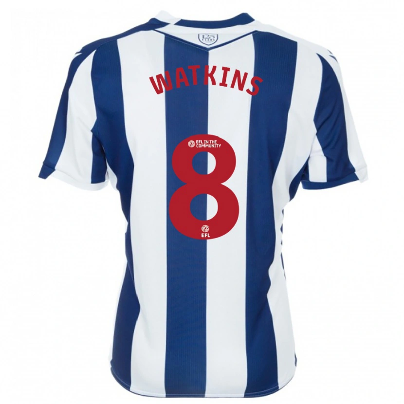 Danxen Heren Seren Watkins #8 Marine Wit Thuisshirt Thuistenue 2025/26 T-Shirt