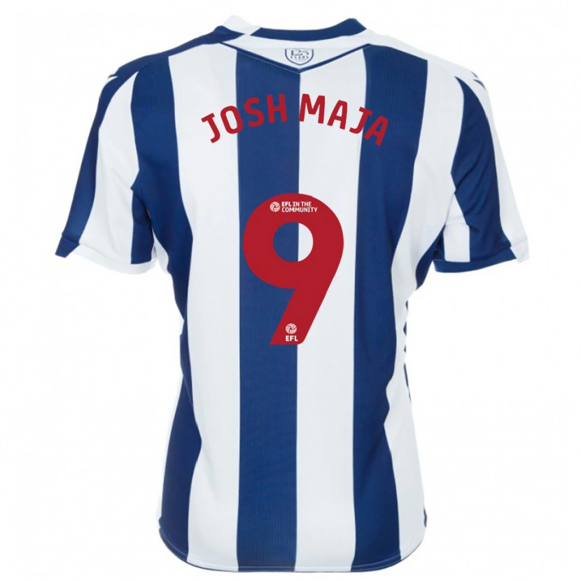 Danxen Heren Josh Maja #9 Marine Wit Thuisshirt Thuistenue 2025/26 T-Shirt