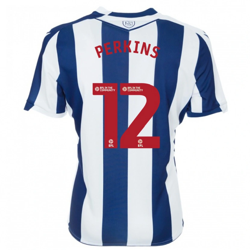 Danxen Heren Antonio Perkins #12 Marine Wit Thuisshirt Thuistenue 2025/26 T-Shirt
