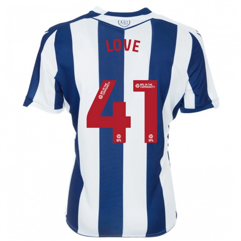 Danxen Heren Layton Love #41 Marine Wit Thuisshirt Thuistenue 2025/26 T-Shirt