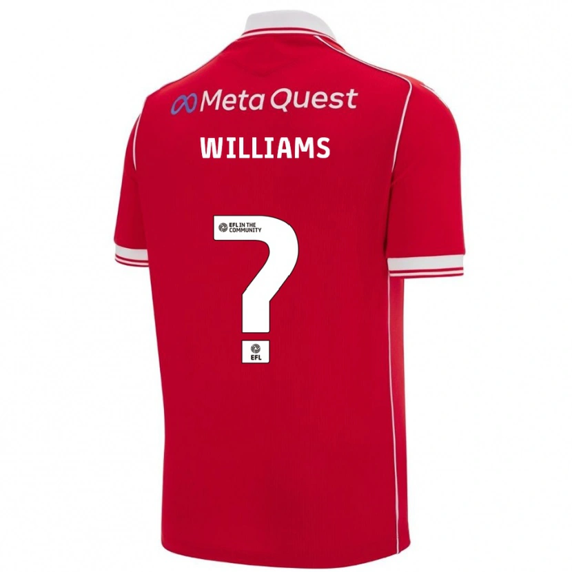Danxen Heren Sam Williams #0 Rood Wit Thuisshirt Thuistenue 2025/26 T-Shirt