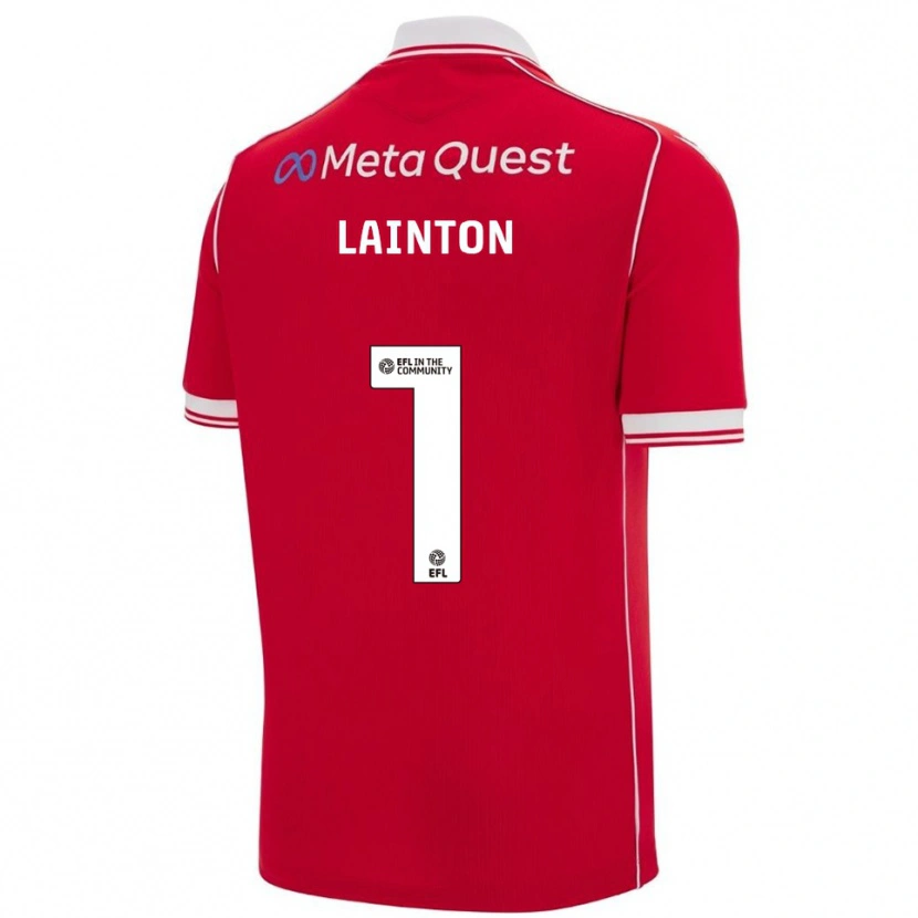 Danxen Heren Rob Lainton #1 Rood Wit Thuisshirt Thuistenue 2025/26 T-Shirt