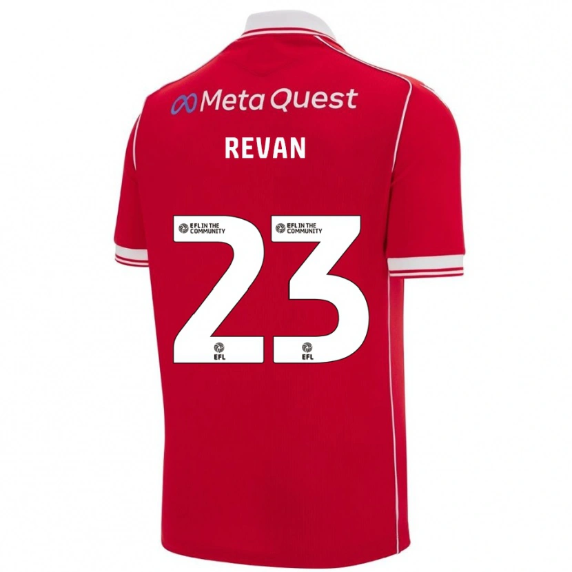 Danxen Heren Sebastian Revan #23 Rood Wit Thuisshirt Thuistenue 2025/26 T-Shirt