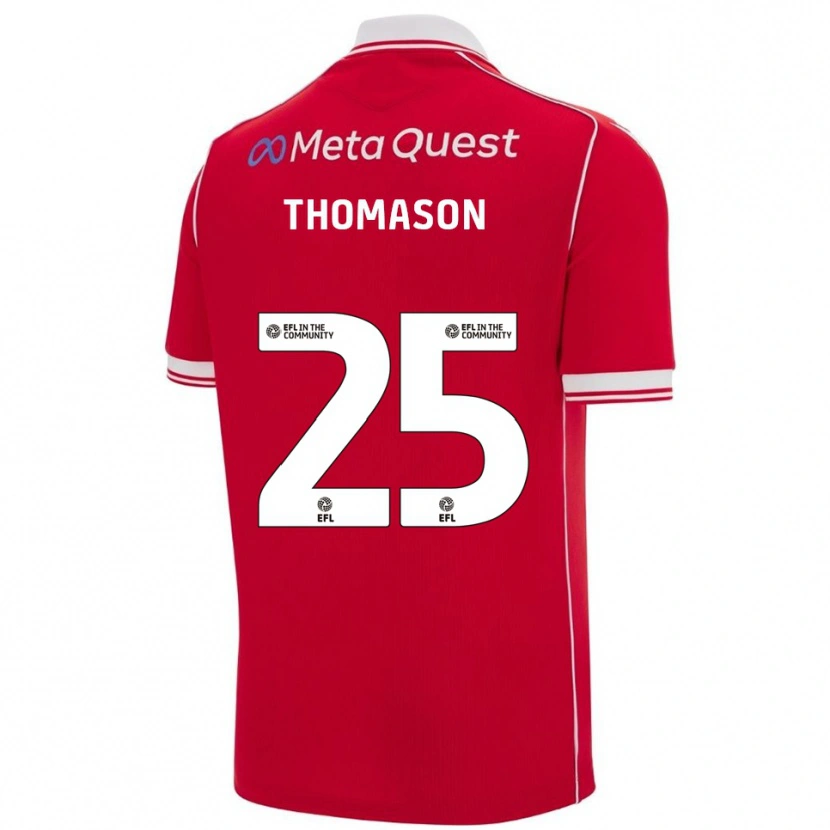 Danxen Heren George Thomason #25 Rood Wit Thuisshirt Thuistenue 2025/26 T-Shirt