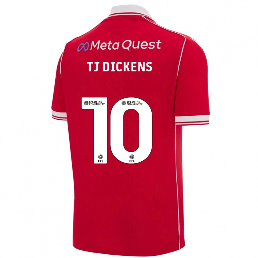 Danxen Heren Tonicha Tj Dickens #10 Rood Wit Thuisshirt Thuistenue 2025/26 T-Shirt