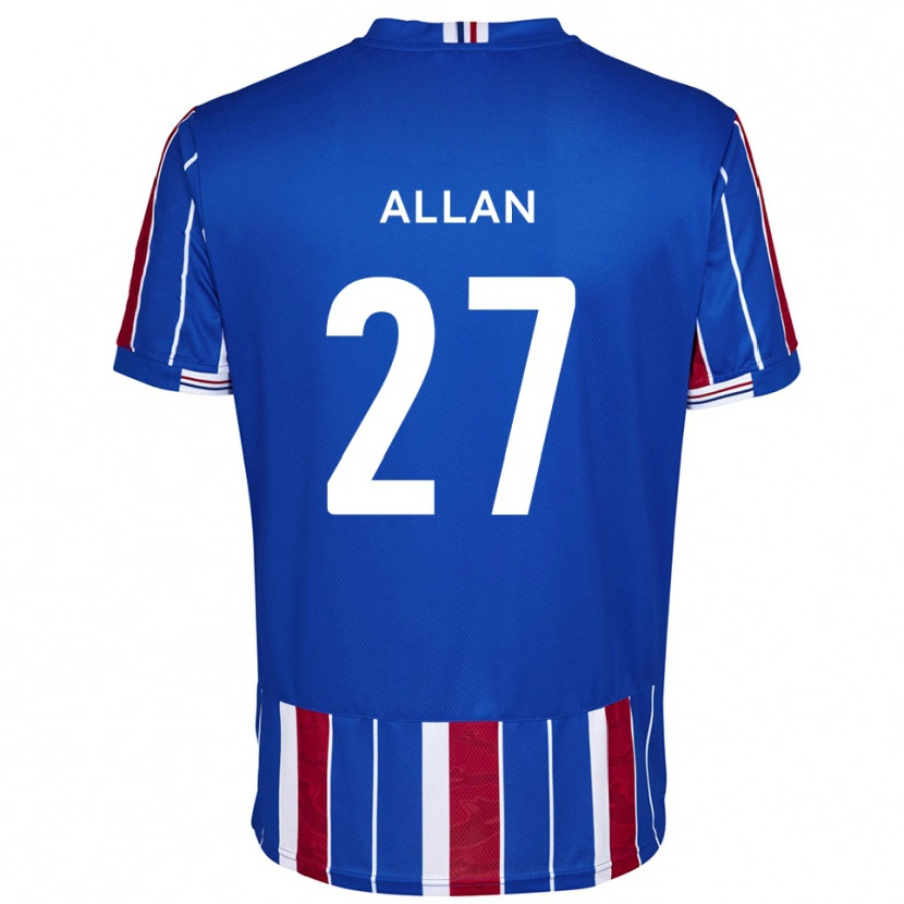 Danxen Heren Jake Allan #27 Blauw Rood Wit Thuisshirt Thuistenue 2025/26 T-Shirt
