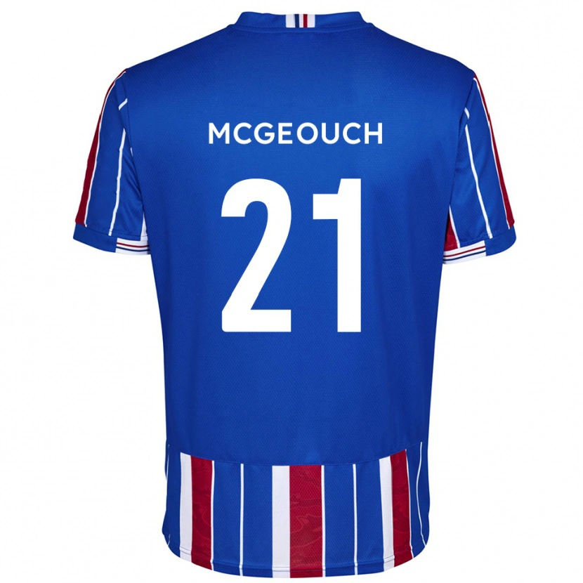 Danxen Heren Dylan Mcgeouch #21 Blauw Rood Wit Thuisshirt Thuistenue 2025/26 T-Shirt