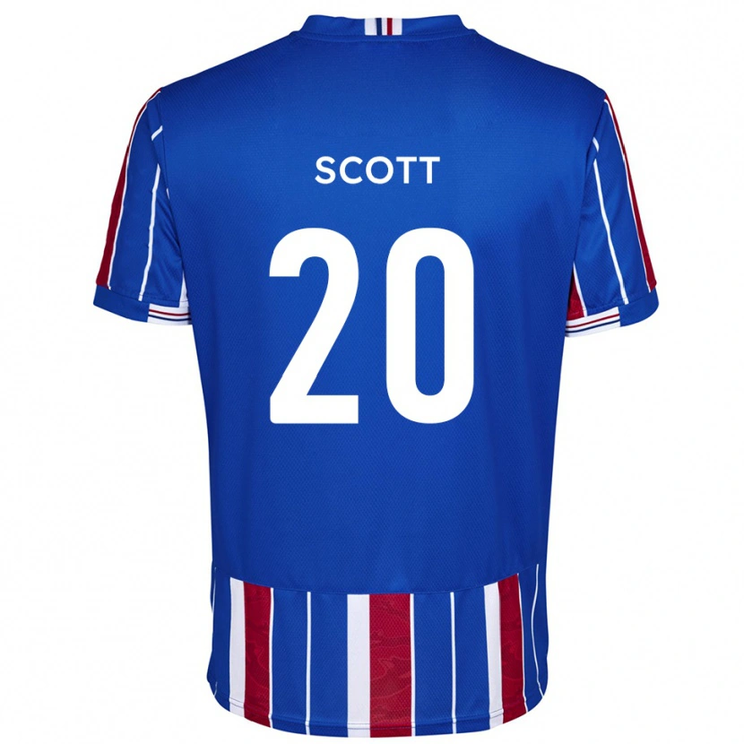 Danxen Heren Cedwyn Scott #20 Blauw Rood Wit Thuisshirt Thuistenue 2025/26 T-Shirt