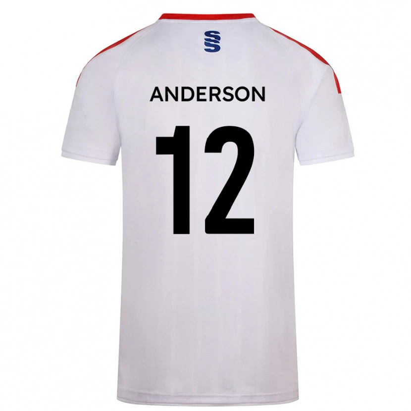 Danxen Heren Zea Anderson #12 Wit Marine Thuisshirt Thuistenue 2025/26 T-Shirt