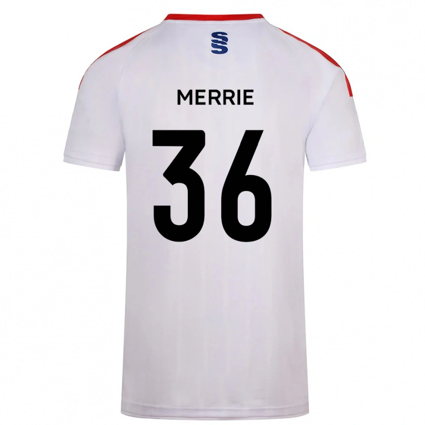 Danxen Heren Chris Merrie #36 Wit Marine Thuisshirt Thuistenue 2025/26 T-Shirt
