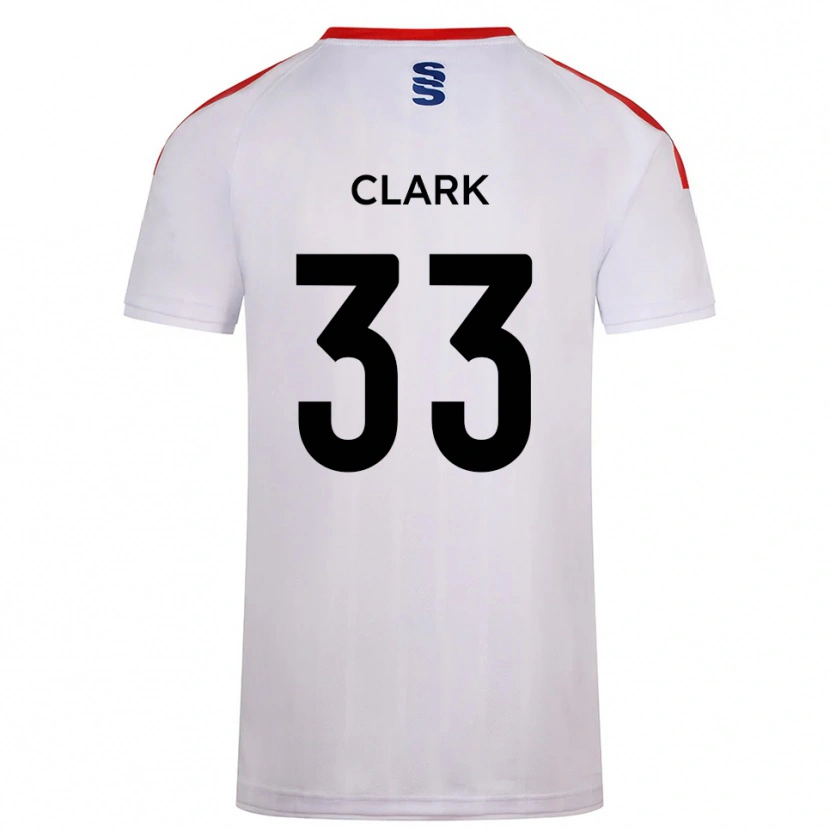 Danxen Heren Charlie Clark #33 Wit Marine Thuisshirt Thuistenue 2025/26 T-Shirt