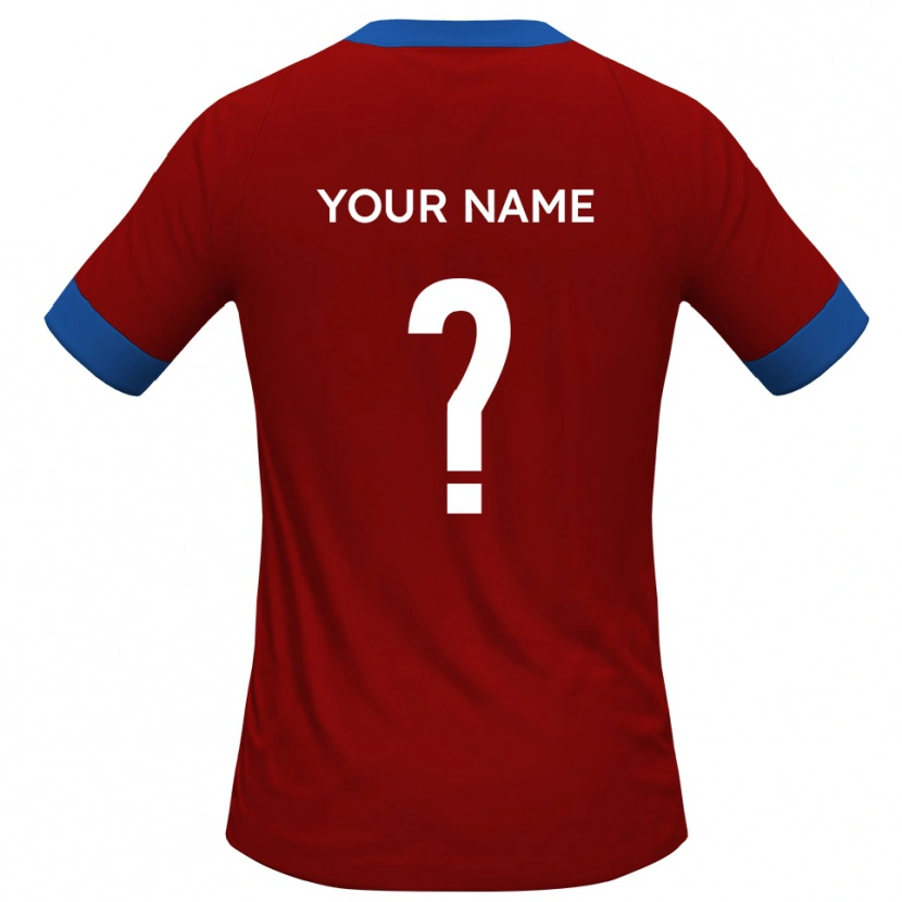 Danxen Heren Uw Naam #0 Rood Blauw Thuisshirt Thuistenue 2025/26 T-Shirt