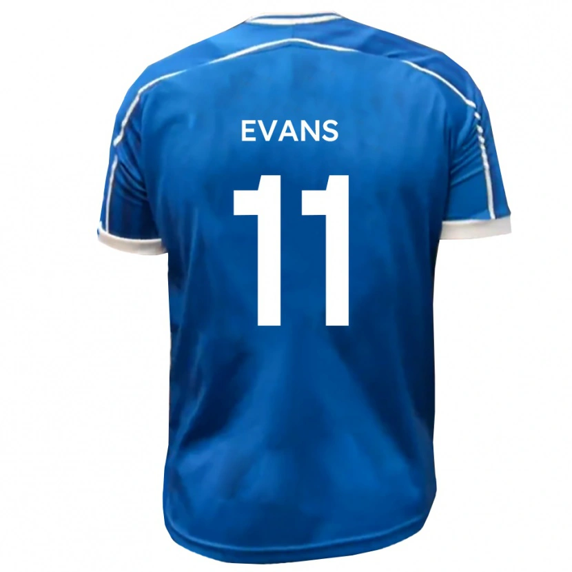 Danxen Heren Kieron Evans #11 Blauw Wit Thuisshirt Thuistenue 2025/26 T-Shirt