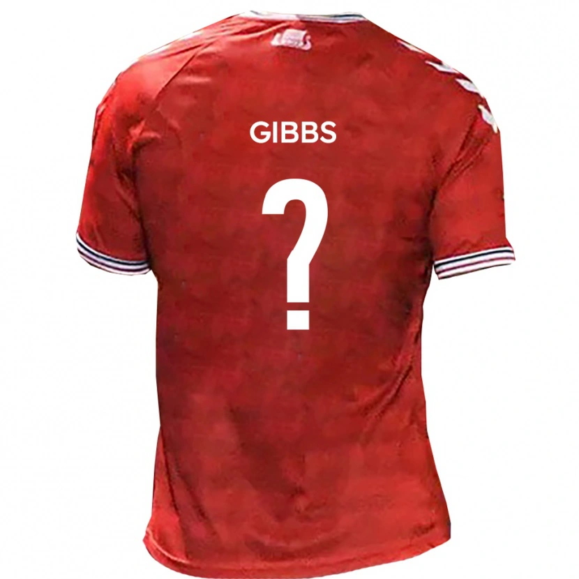 Danxen Heren Ruby Gibbs #0 Rood Wit Thuisshirt Thuistenue 2025/26 T-Shirt