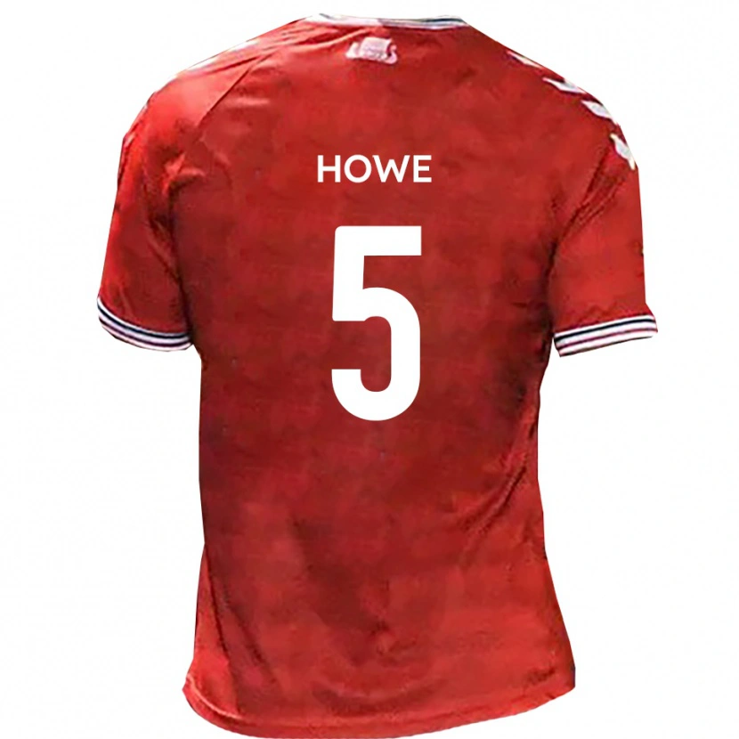 Danxen Heren Callum Howe #5 Rood Wit Thuisshirt Thuistenue 2025/26 T-Shirt