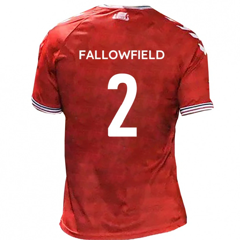 Danxen Heren Ryan Fallowfield #2 Rood Wit Thuisshirt Thuistenue 2025/26 T-Shirt