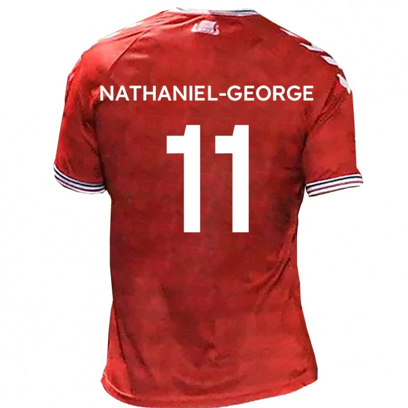 Danxen Heren Ashley Nathaniel-George #11 Rood Wit Thuisshirt Thuistenue 2025/26 T-Shirt