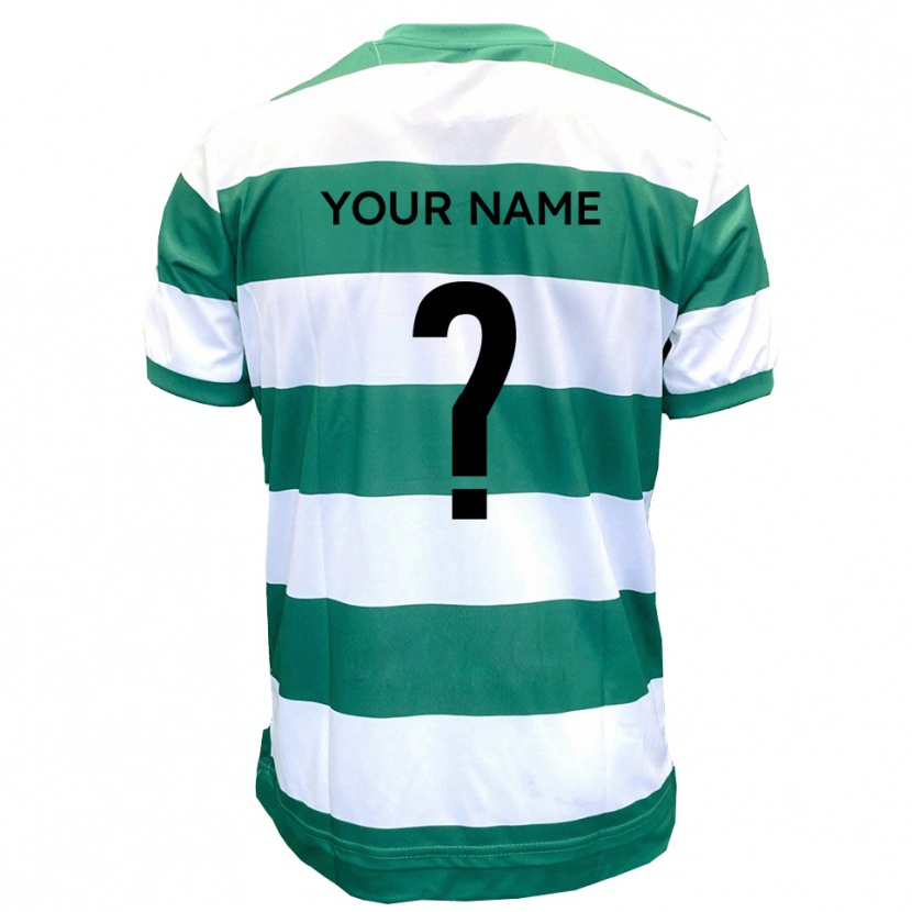 Danxen Heren Uw Naam #0 Groen Wit Thuisshirt Thuistenue 2025/26 T-Shirt