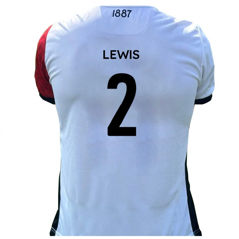 Danxen Heren Jack Lewis #2 Rood Wit Thuisshirt Thuistenue 2025/26 T-Shirt