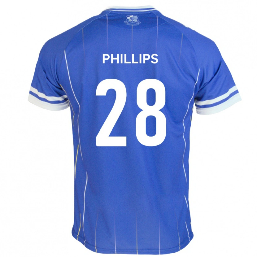 Danxen Heren Declan Phillips #28 Koningsblauw Thuisshirt Thuistenue 2025/26 T-Shirt