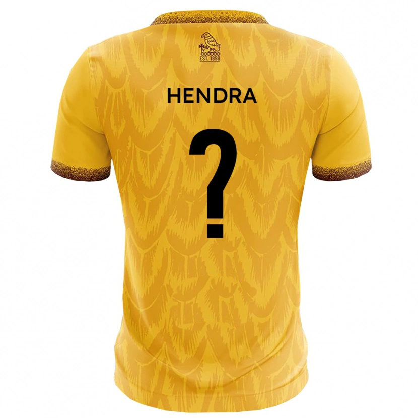 Danxen Heren Amber Hendra #0 Geel Bruin Thuisshirt Thuistenue 2025/26 T-Shirt