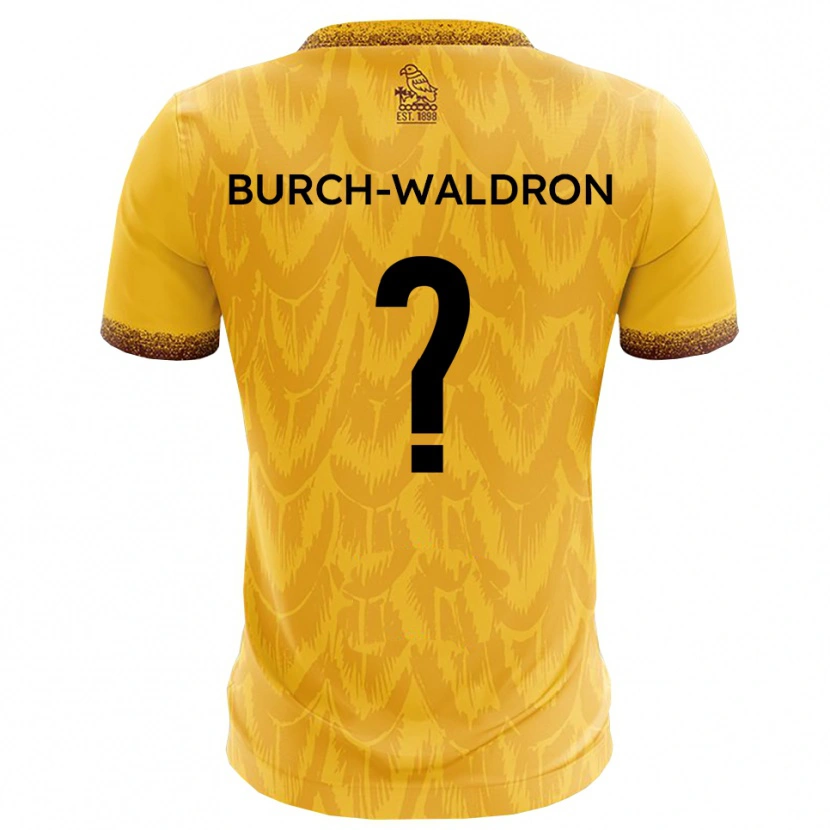 Danxen Heren K'shaela Burch-Waldron #0 Geel Bruin Thuisshirt Thuistenue 2025/26 T-Shirt