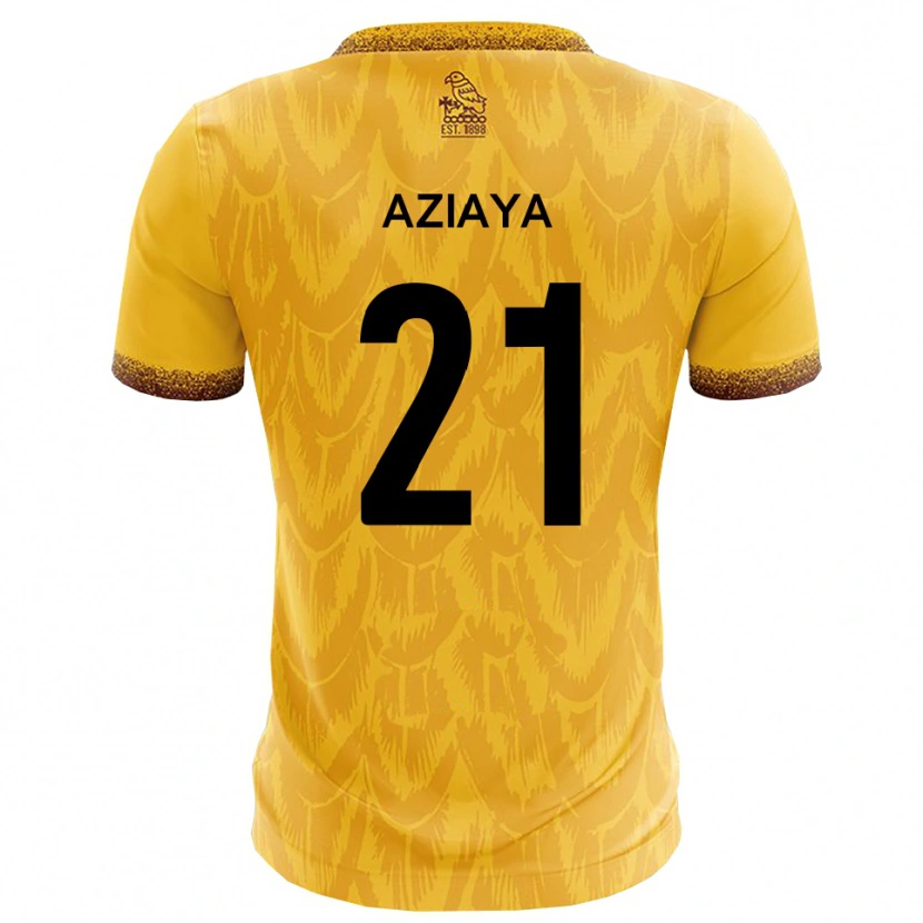Danxen Heren David Aziaya #21 Geel Bruin Thuisshirt Thuistenue 2025/26 T-Shirt