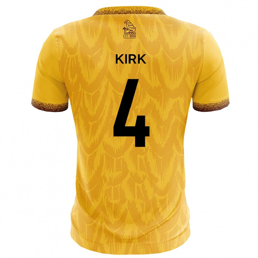 Danxen Heren Alex Kirk #4 Geel Bruin Thuisshirt Thuistenue 2025/26 T-Shirt