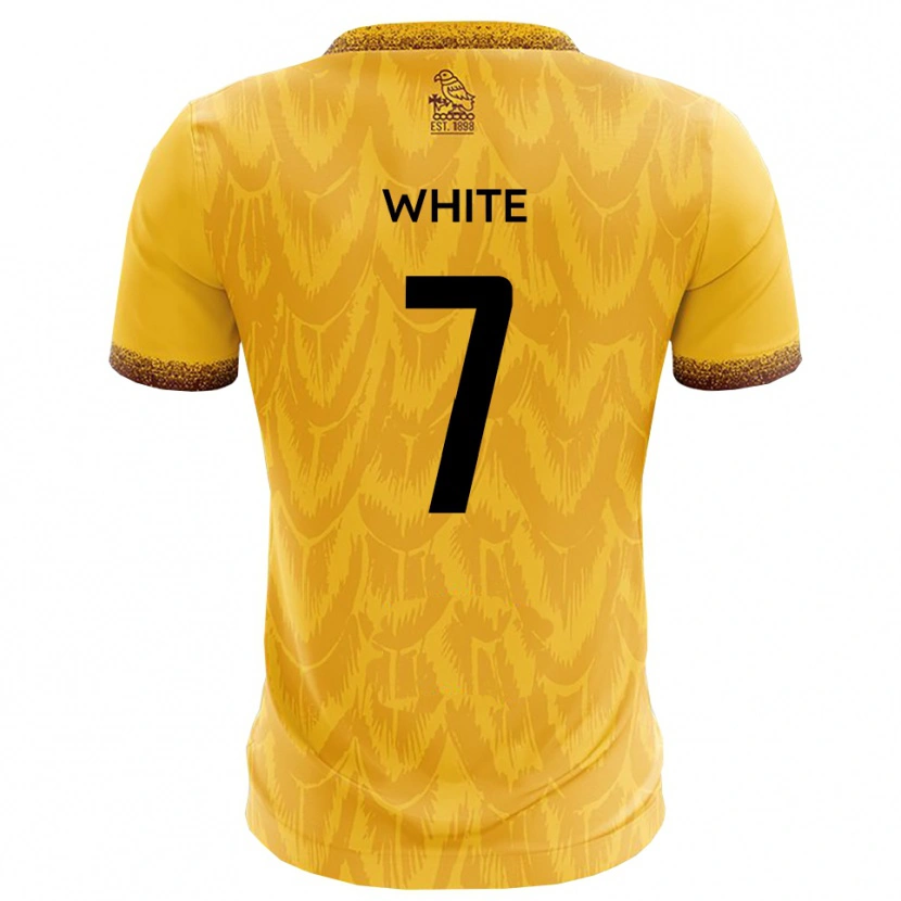 Danxen Heren Jaiden White #7 Geel Bruin Thuisshirt Thuistenue 2025/26 T-Shirt