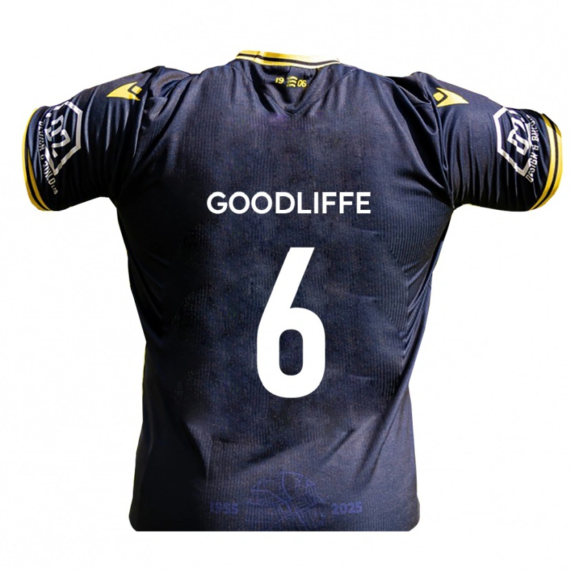Danxen Heren Ben Goodliffe #6 Marine Geel Thuisshirt Thuistenue 2025/26 T-Shirt