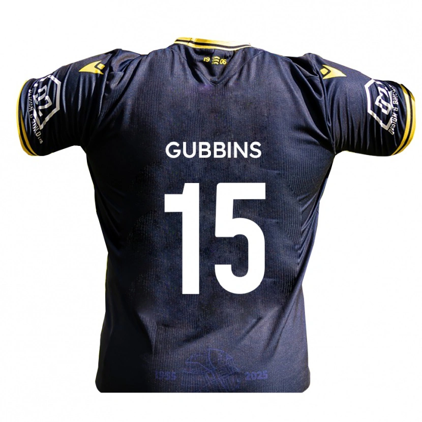 Danxen Heren Joe Gubbins #15 Marine Geel Thuisshirt Thuistenue 2025/26 T-Shirt