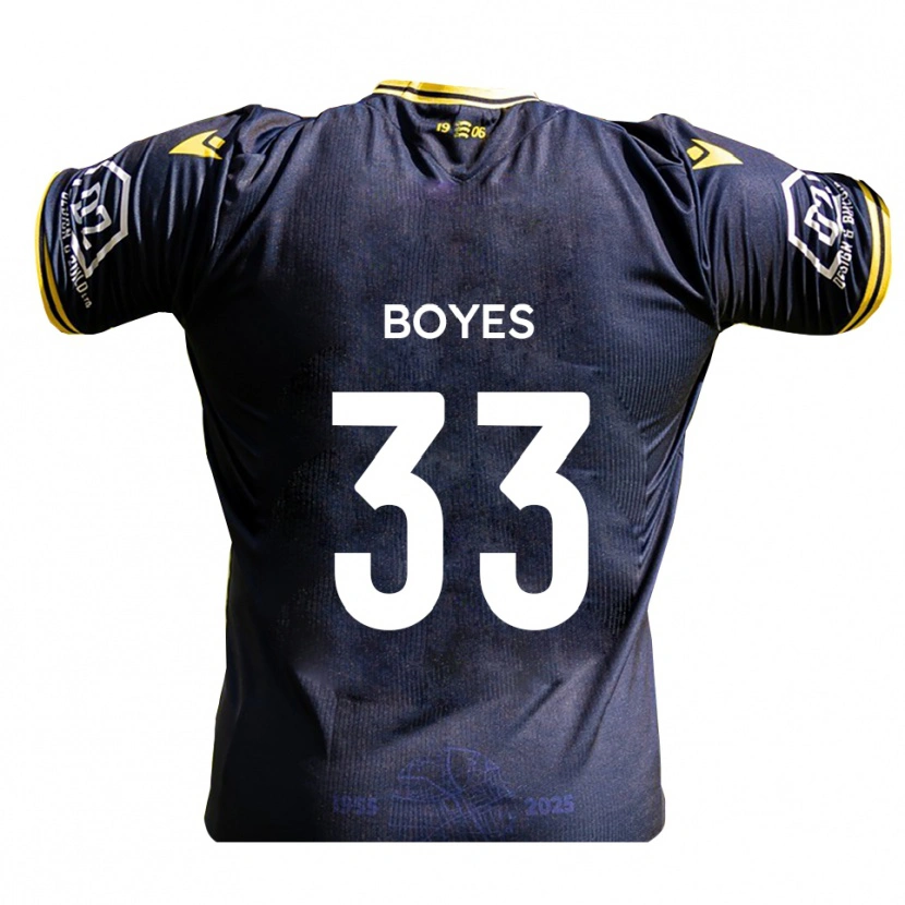 Danxen Heren Harry Boyes #33 Marine Geel Thuisshirt Thuistenue 2025/26 T-Shirt