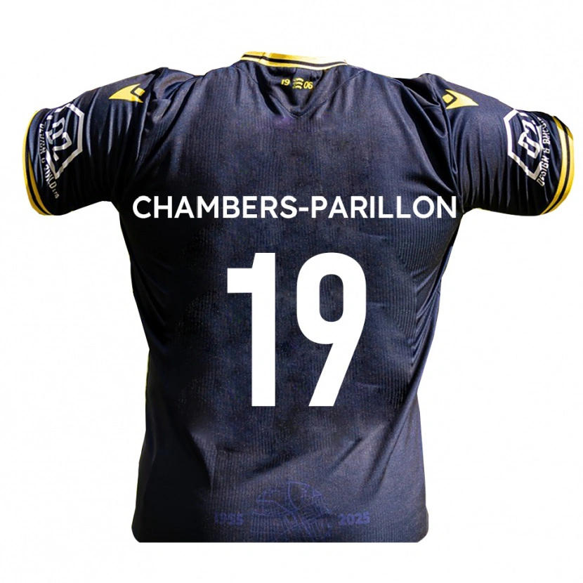 Danxen Heren Leon Chambers-Parillon #19 Marine Geel Thuisshirt Thuistenue 2025/26 T-Shirt
