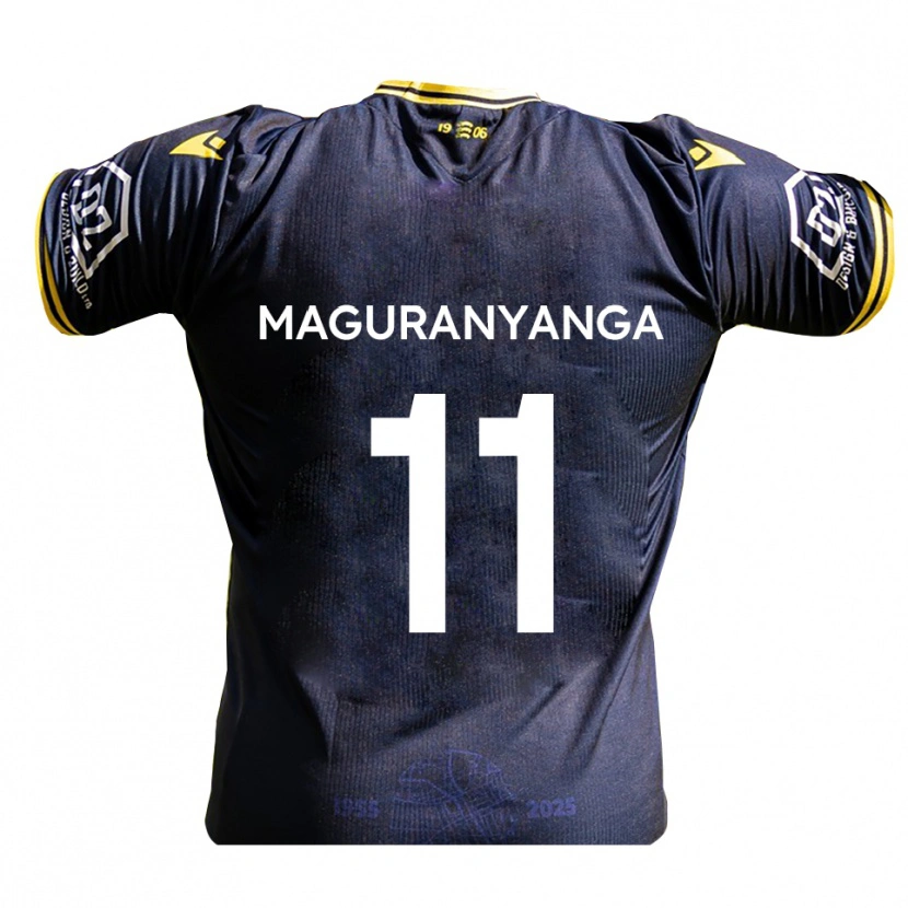 Danxen Heren Sisanda Maguranyanga #11 Marine Geel Thuisshirt Thuistenue 2025/26 T-Shirt