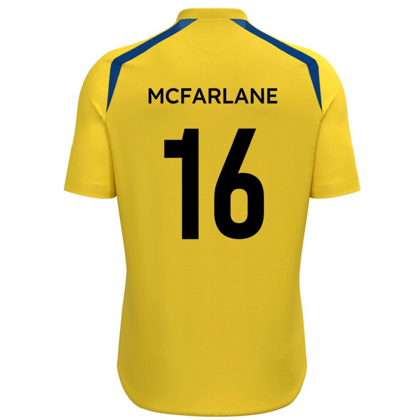 Danxen Heren Callum Mcfarlane #16 Geel Blauw Thuisshirt Thuistenue 2025/26 T-Shirt