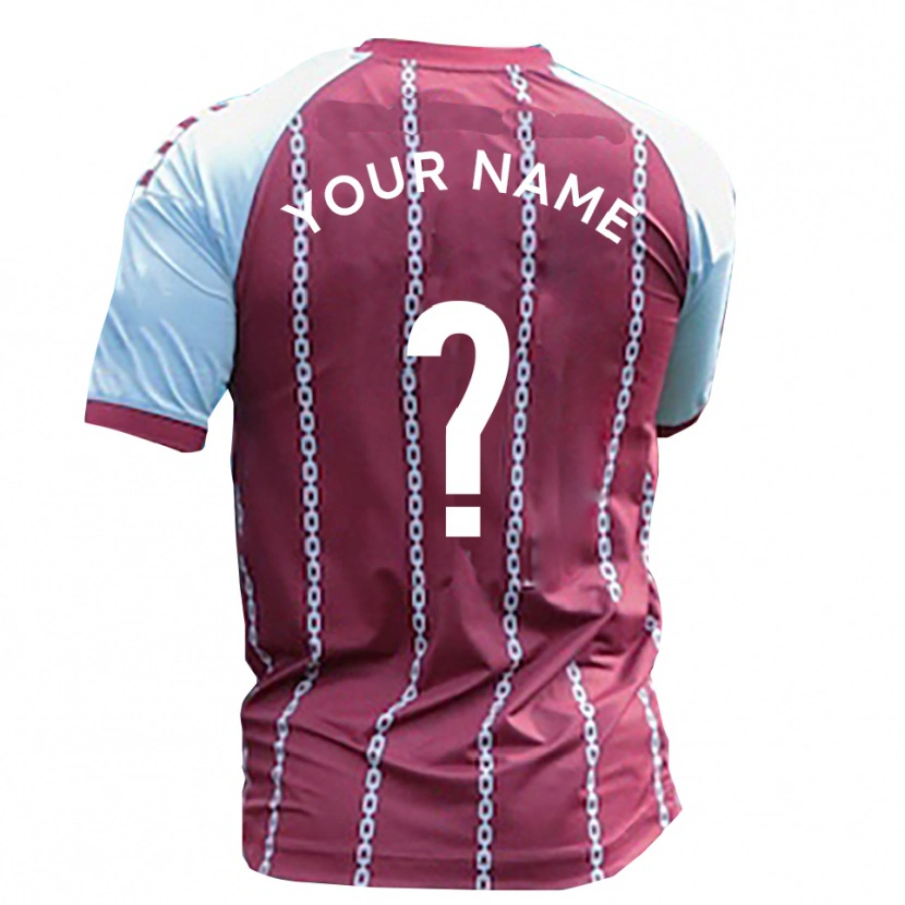 Danxen Heren Uw Naam #0 Hemelsblauw Roest Rood Thuisshirt Thuistenue 2025/26 T-Shirt