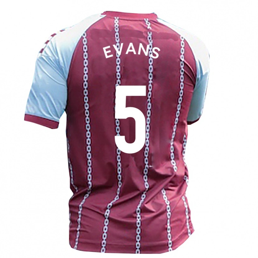 Danxen Heren Will Evans #5 Hemelsblauw Roest Rood Thuisshirt Thuistenue 2025/26 T-Shirt