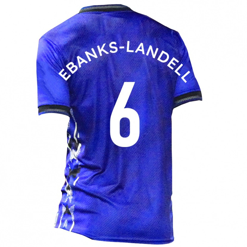Danxen Heren Ethan Ebanks-Landell #6 Blauw Wit Thuisshirt Thuistenue 2025/26 T-Shirt