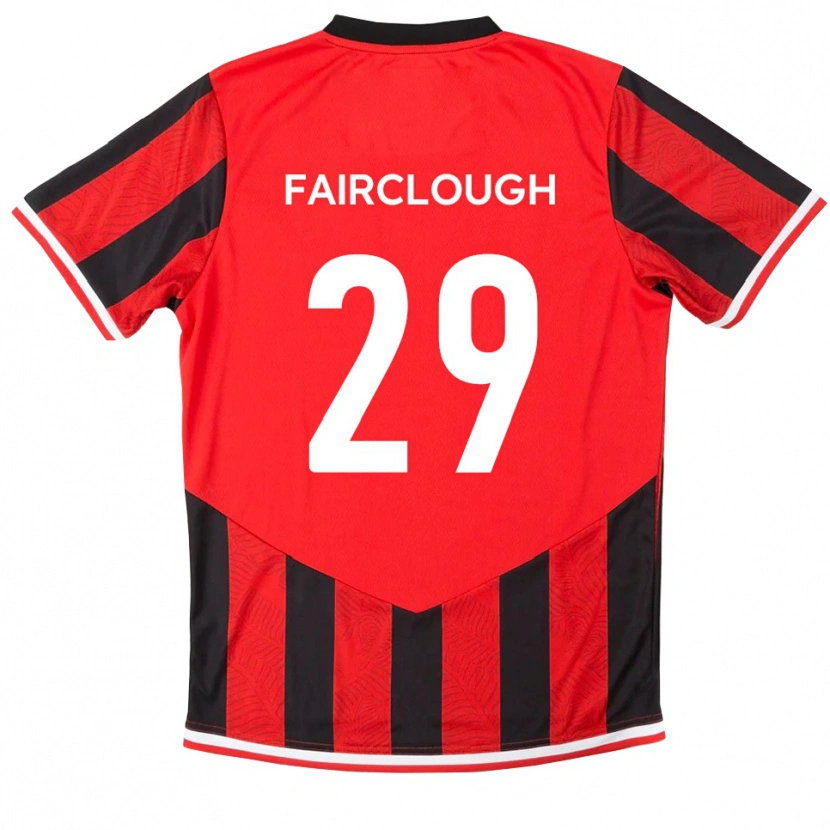 Danxen Heren Adam Fairclough #29 Rood Zwart Thuisshirt Thuistenue 2025/26 T-Shirt