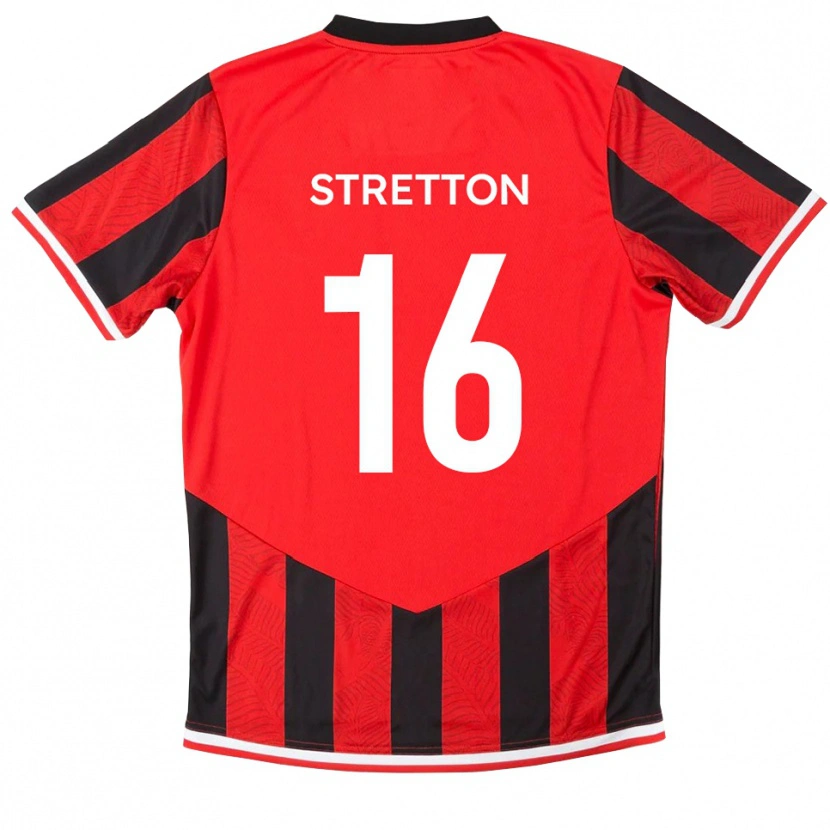 Danxen Heren Jack Stretton #16 Rood Zwart Thuisshirt Thuistenue 2025/26 T-Shirt