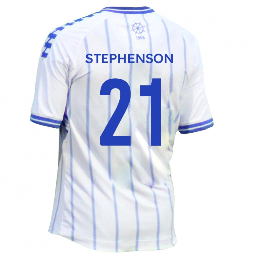 Danxen Heren Louis Stephenson #21 Wit Blauw Thuisshirt Thuistenue 2025/26 T-Shirt
