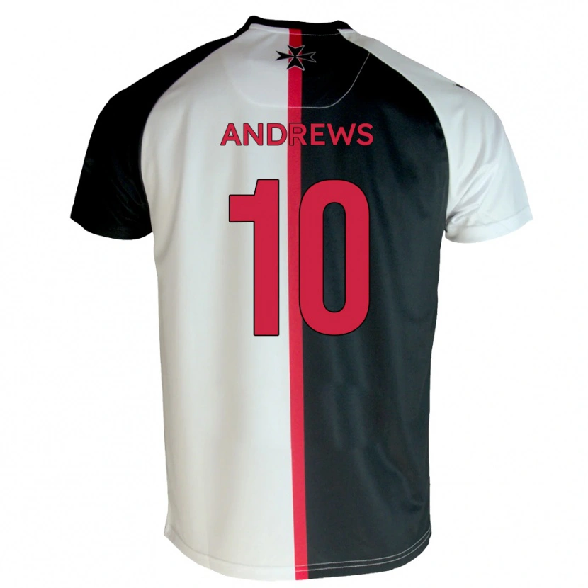 Danxen Heren Corie Andrews #10 Wit Zwart Thuisshirt Thuistenue 2025/26 T-Shirt