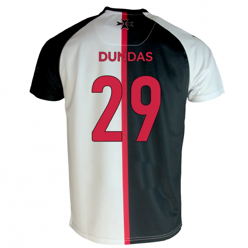 Danxen Heren Jadyn Dundas #29 Wit Zwart Thuisshirt Thuistenue 2025/26 T-Shirt