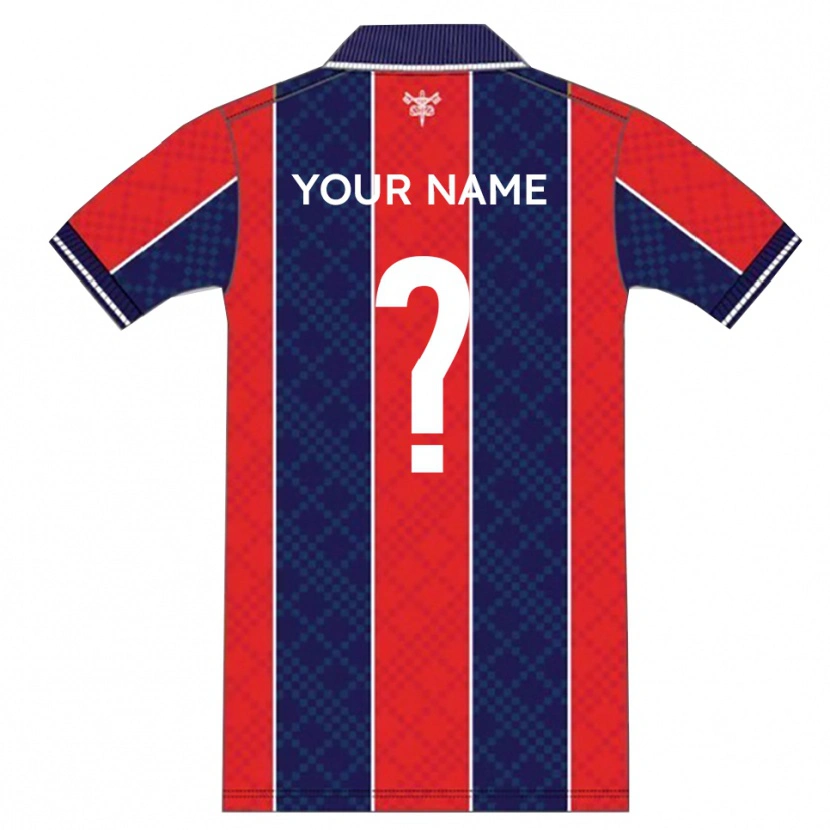 Danxen Heren Uw Naam #0 Rood Marine Thuisshirt Thuistenue 2025/26 T-Shirt